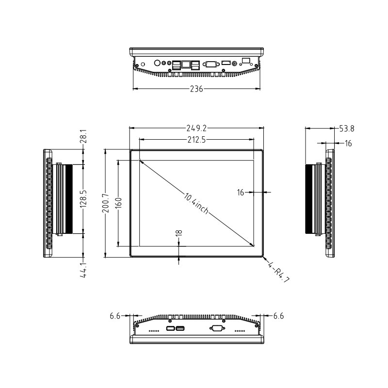 Industrial Touch PC DM104G-6