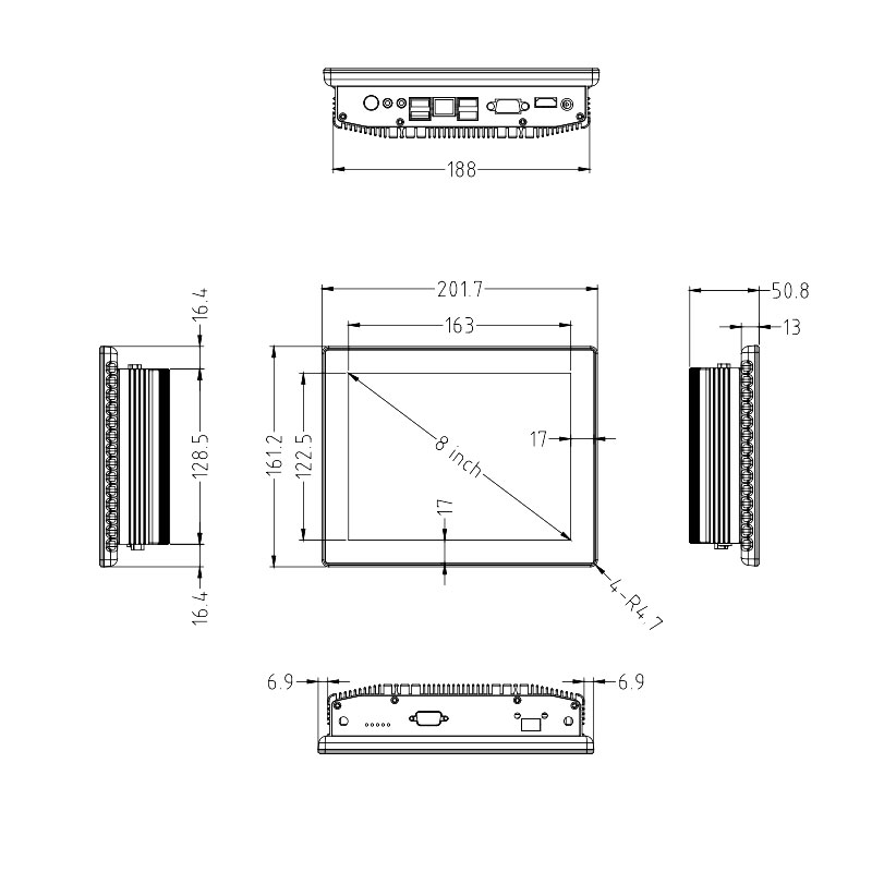 Industrial Touch PC DM080NG-6