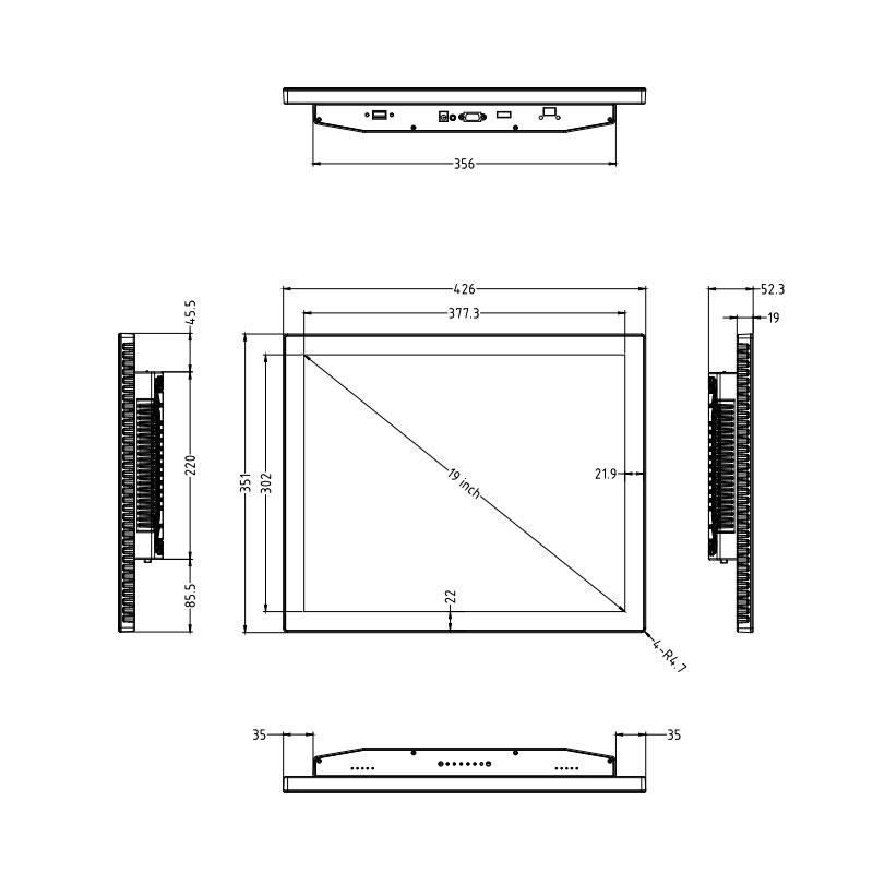 Touchscreenmonitor DM19G-6
