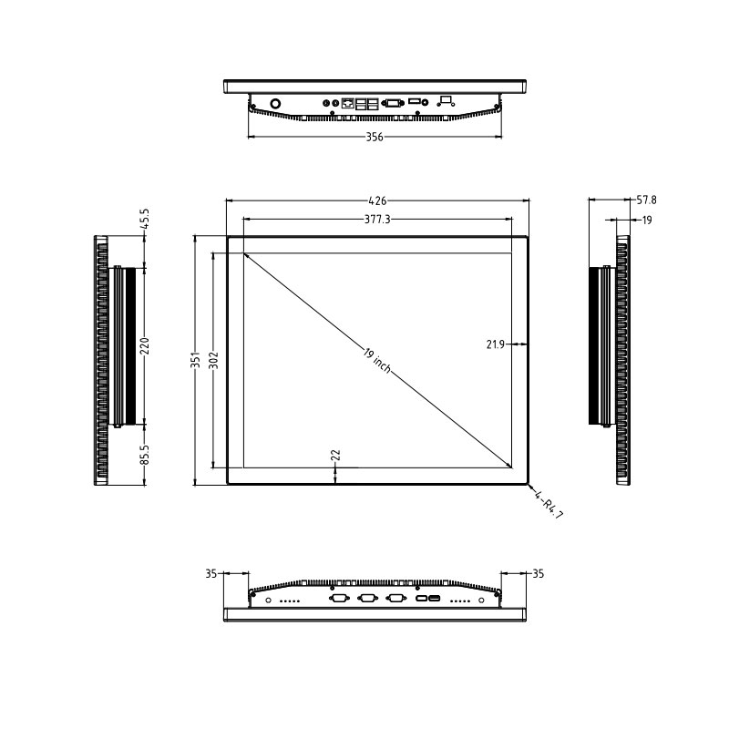 Industriële Touch-PC DM19G-6