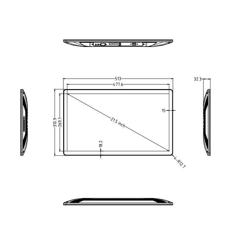 Touch Screen Monitor JD215B-6
